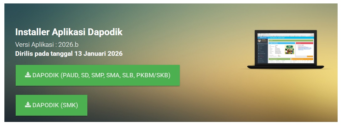 Rilis Aplikasi Dapodik versi 2026.b